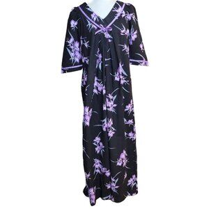 Vintage Fashions by Loke Womens 12 Authentic Hawaiian Muu Muu Caftan House Dress